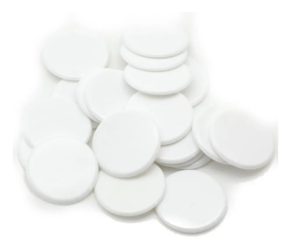 Tout Pour le Jeu 10 Jetons plastique 25 mm - pions ronds plats 2.5 cm pour jeux par couleur