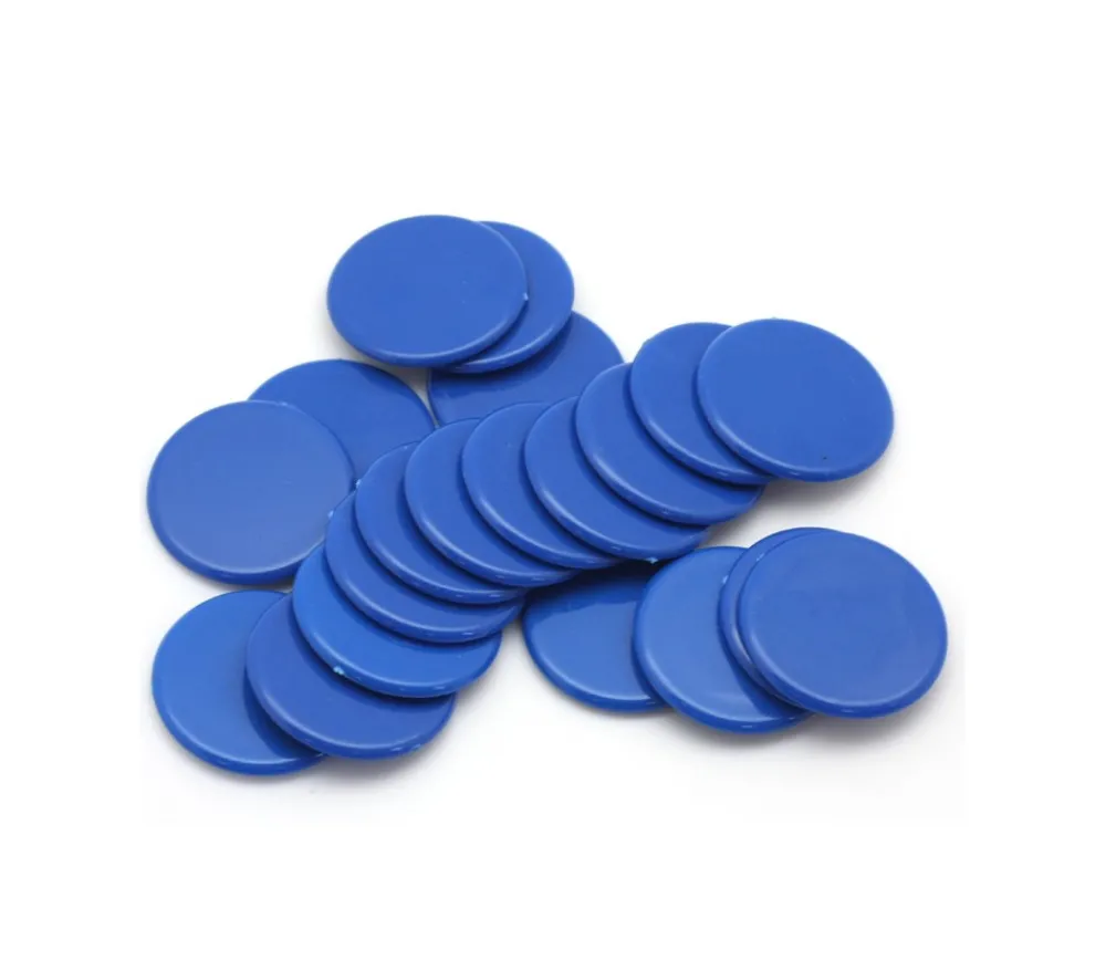 Tout Pour le Jeu 10 Jetons plastique 30 mm - pions ronds plats 3 cm pour jeux par couleur