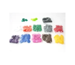 Tout Pour le Jeu 50 Jetons plastique 20 mm - pions ronds plats 2 cm pour jeux par couleur