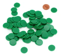 Tout Pour le Jeu 50 jetons plastique 15 mm - pions ronds plats 1.5 cm pour jeux par couleur