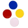 Tout Pour le Jeu 4 jetons ronds 2,6 cm en plastique - 4 couleurs