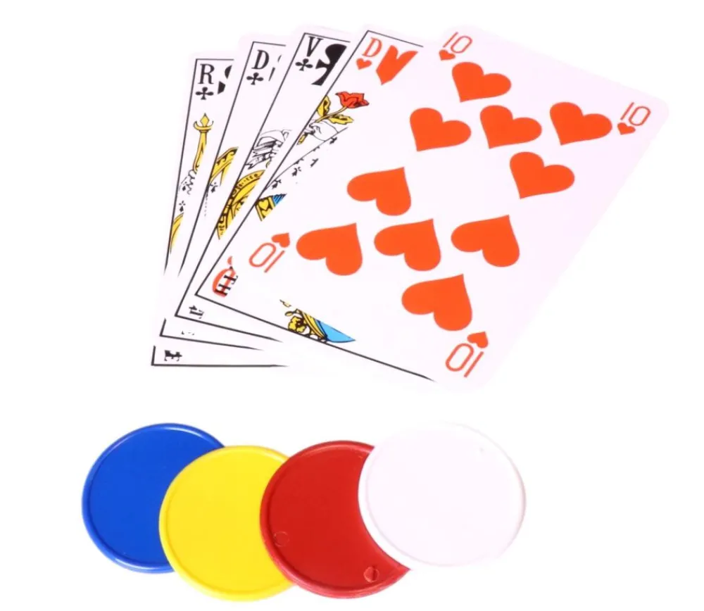 Tout Pour le Jeu 4 jetons ronds 2,6 cm en plastique - 4 couleurs
