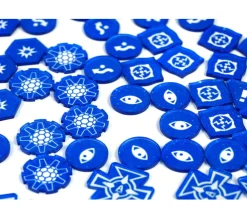 Tout Pour le Jeu 80 jetons rouges et bleus compatibles jeu XWing bleu