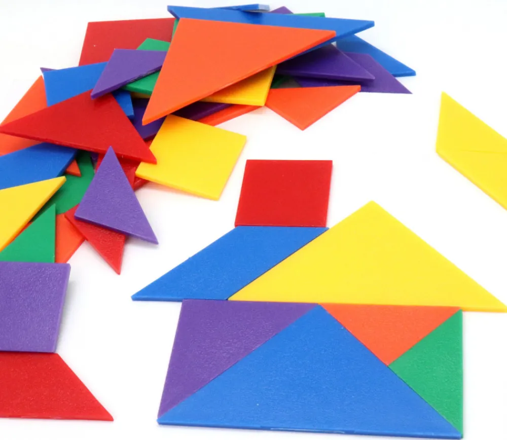 Tout Pour le Jeu 6 jeux de tangrams en plastique coloré