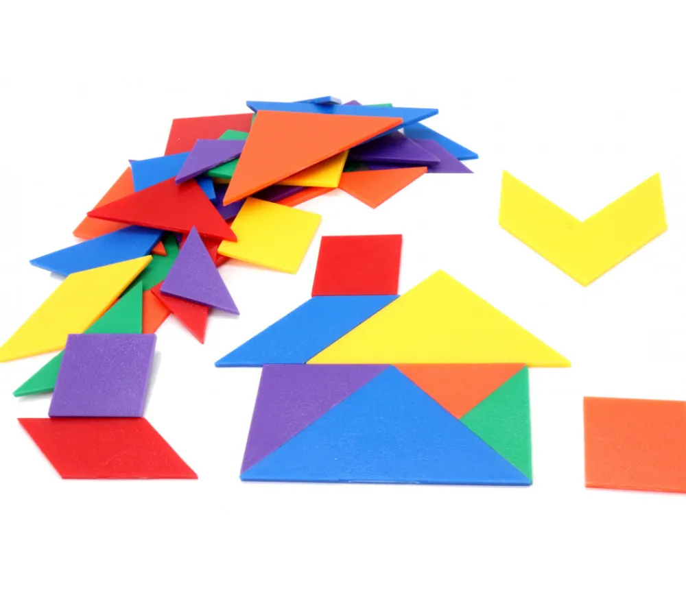 Tout Pour le Jeu 6 jeux de tangrams en plastique coloré