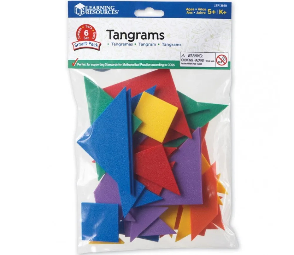 Tout Pour le Jeu 6 jeux de tangrams en plastique coloré