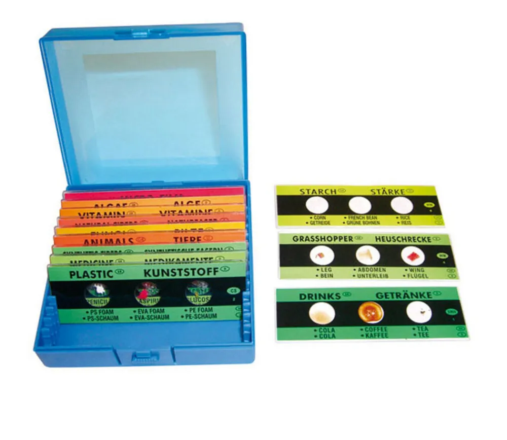 Tout Pour le Jeu 12 lamelles pour microscope enfant de la sauterelle à l'amidon