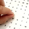 Tout Pour le Jeu 128 Lettres alphabet chiffres autocollant 9 mm - étiquettes transparentes
