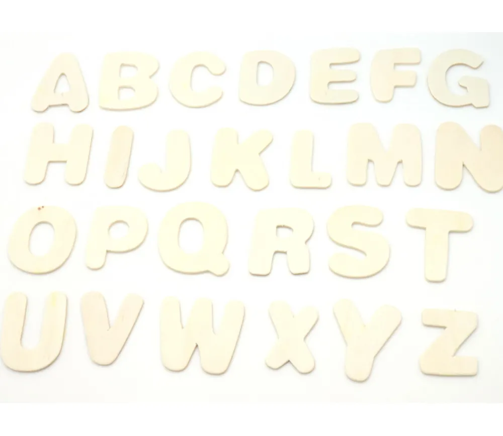 Tout Pour le Jeu 26 lettres alphabet en bois naturel 3.5 cm