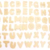 Tout Pour le Jeu 52 lettres alphabet en bois naturel 4.5 cm - 2 x 26 lettres