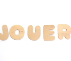 Tout Pour le Jeu 52 lettres alphabet en bois naturel 4.5 cm - 2 x 26 lettres