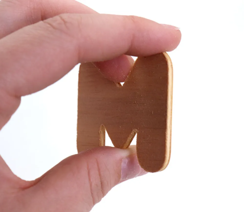 Tout Pour le Jeu 52 lettres alphabet en bois naturel 4.5 cm - 2 x 26 lettres