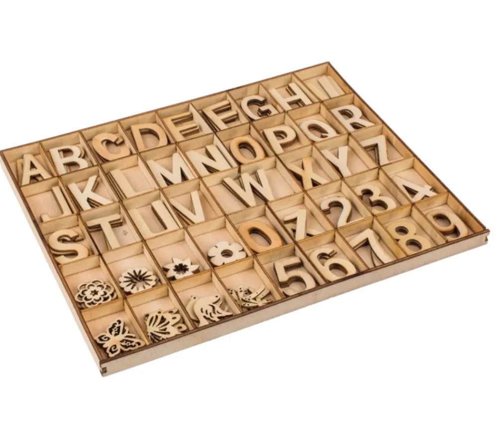 Tout Pour le Jeu 132 lettres, chiffres, animaux et fleurs bois