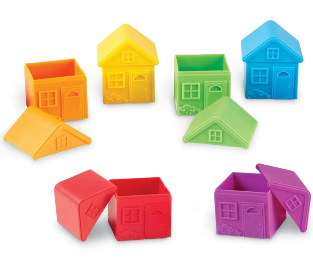 Tout Pour le Jeu 6 Maisons avec toits amovibles et empilables 8 x 7 cm