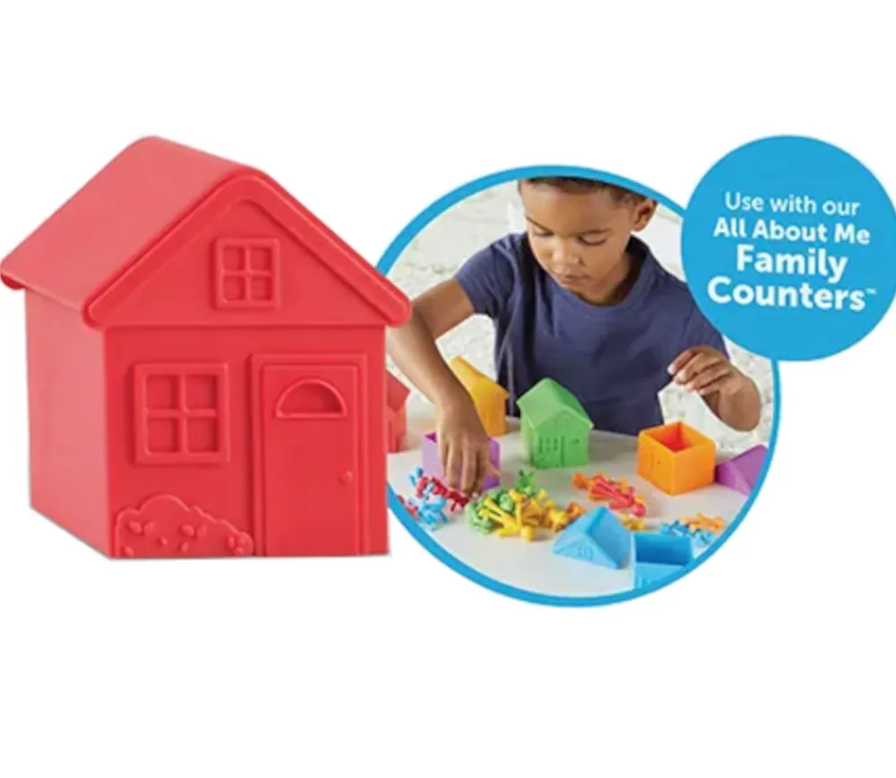 Tout Pour le Jeu 6 Maisons avec toits amovibles et empilables 8 x 7 cm