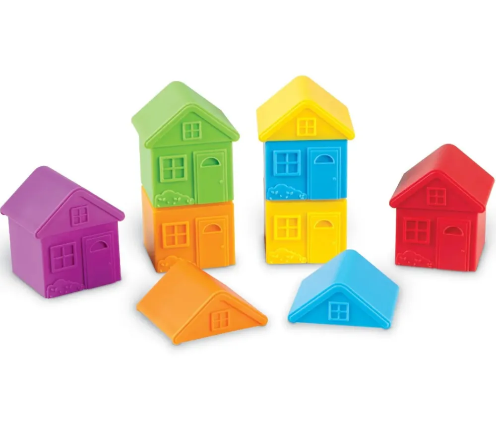 Tout Pour le Jeu 6 Maisons avec toits amovibles et empilables 8 x 7 cm