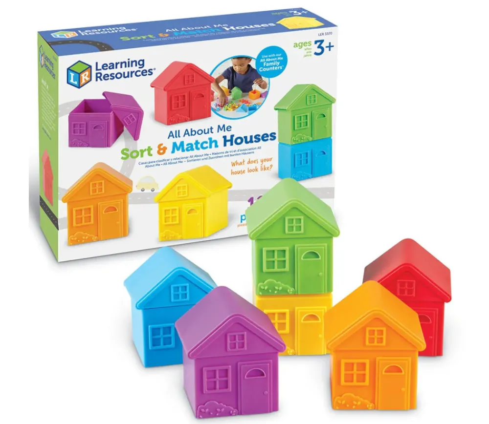 Tout Pour le Jeu 6 Maisons avec toits amovibles et empilables 8 x 7 cm