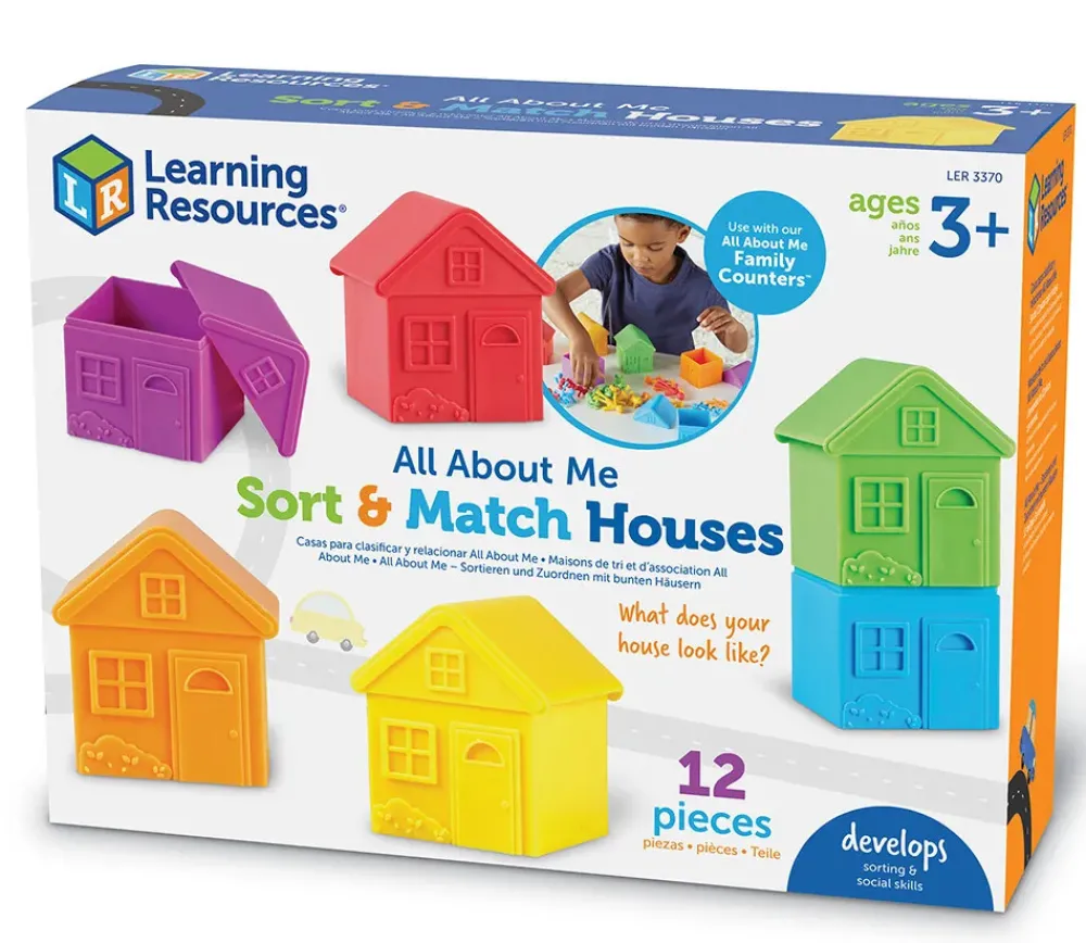 Tout Pour le Jeu 6 Maisons avec toits amovibles et empilables 8 x 7 cm