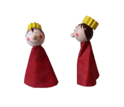 Enfant Tout Pour le Jeu 5 Marionnettes pour doigts en tissu et bois