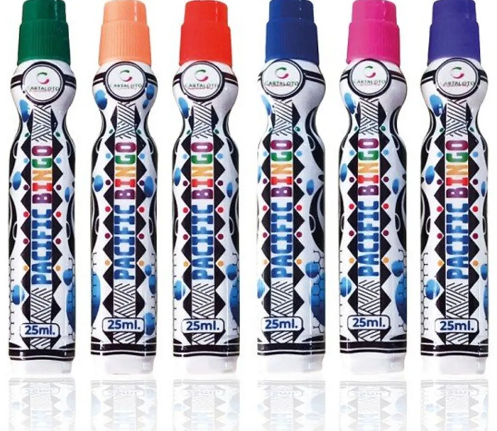 Tout Pour le Jeu 48 Marqueurs pour carton loto Bingo - 6 couleurs