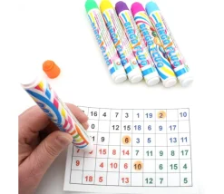 Tout Pour le Jeu 48 Marqueurs pour carton loto Bingo - 6 couleurs