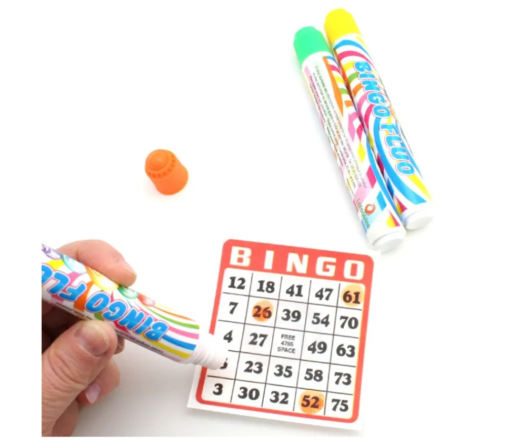 Tout Pour le Jeu 48 Marqueurs pour carton loto Bingo - 6 couleurs