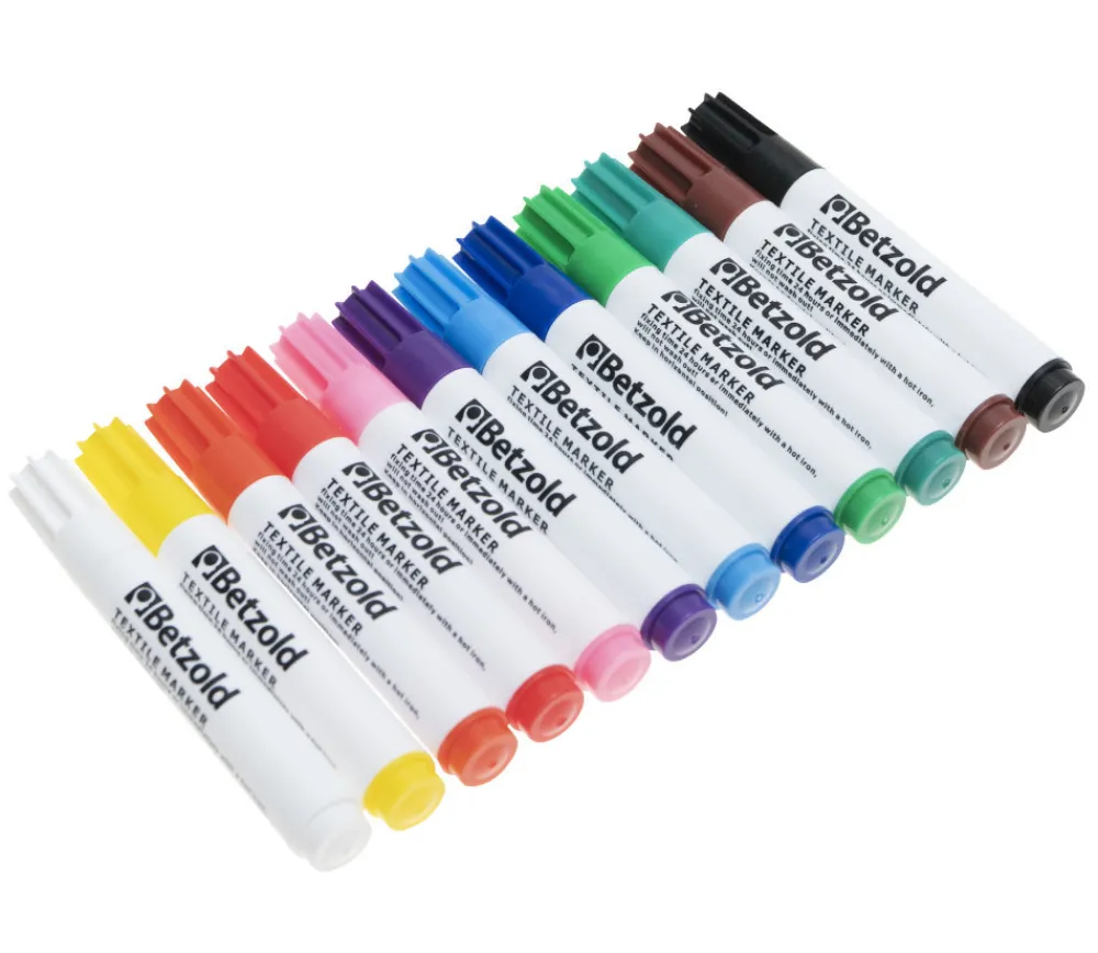 Tout Pour le Jeu 12 marqueurs textiles feutres 12 couleurs pour tissu