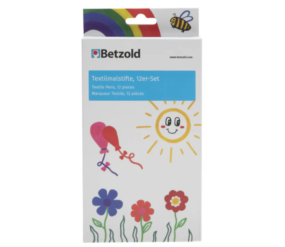 Tout Pour le Jeu 12 marqueurs textiles feutres 12 couleurs pour tissu