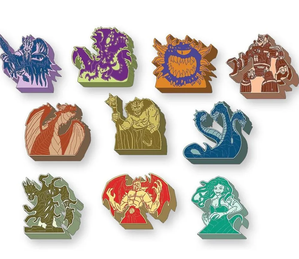 Tout Pour le Jeu 10 meeples créatures fantastiques - Boss de donjon pions en bois
