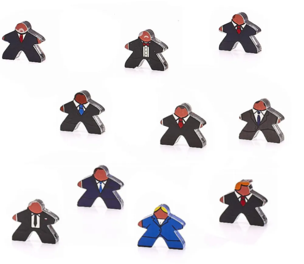 Tout Pour le Jeu 12 meeples hommes en costume plexiglas pions personnage