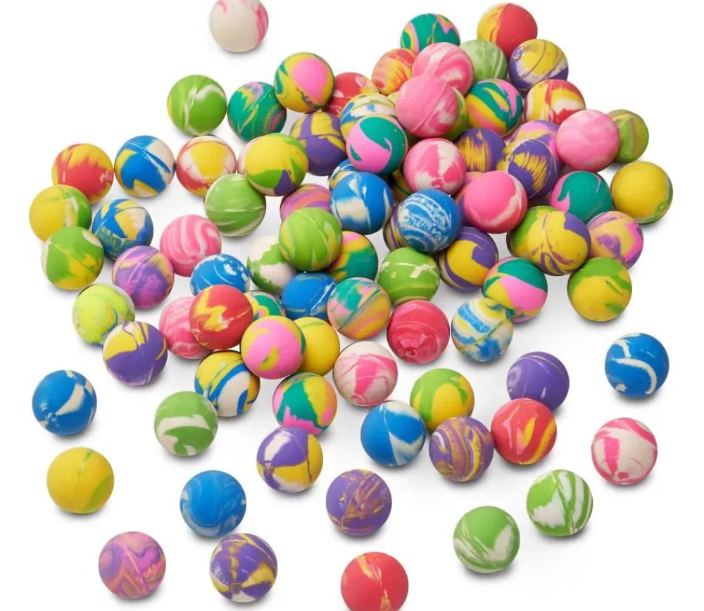 Enfant Tout Pour le Jeu 90 mini balles marbrées rebondissantes Ø 2.5 cm caoutchouc souple