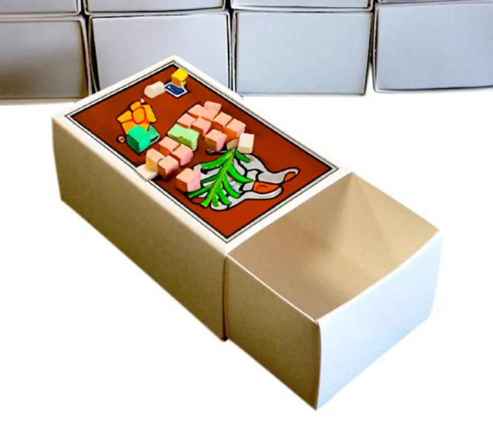 Tout Pour le Jeu 12 Mini Boites carton blanc allumettes taille M