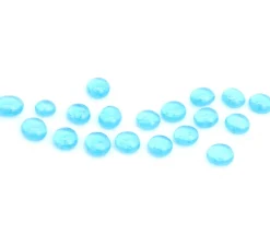 Tout Pour le Jeu 20 mini galets gems bleus translucides 12/18 mm - mini pierres plates