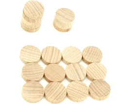 Tout Pour le Jeu 20 Mini jetons bois 1 cm - pions ronds 10 x 4 mm par couleur pour jeux