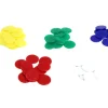 Tout Pour le Jeu 45 mini jetons ronds 1.7 cm en plastique - 5 couleurs