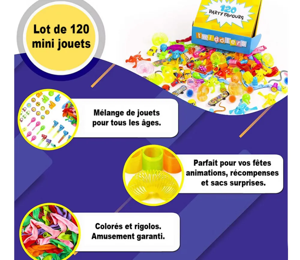 Tout Pour le Jeu 120 Mini jouets enfant pour récompense jeux - cadeaux kermesses / anniversaires / mariage
