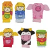 Enfant Tout Pour le Jeu 6 mini marionnettes Ferme pour doigt