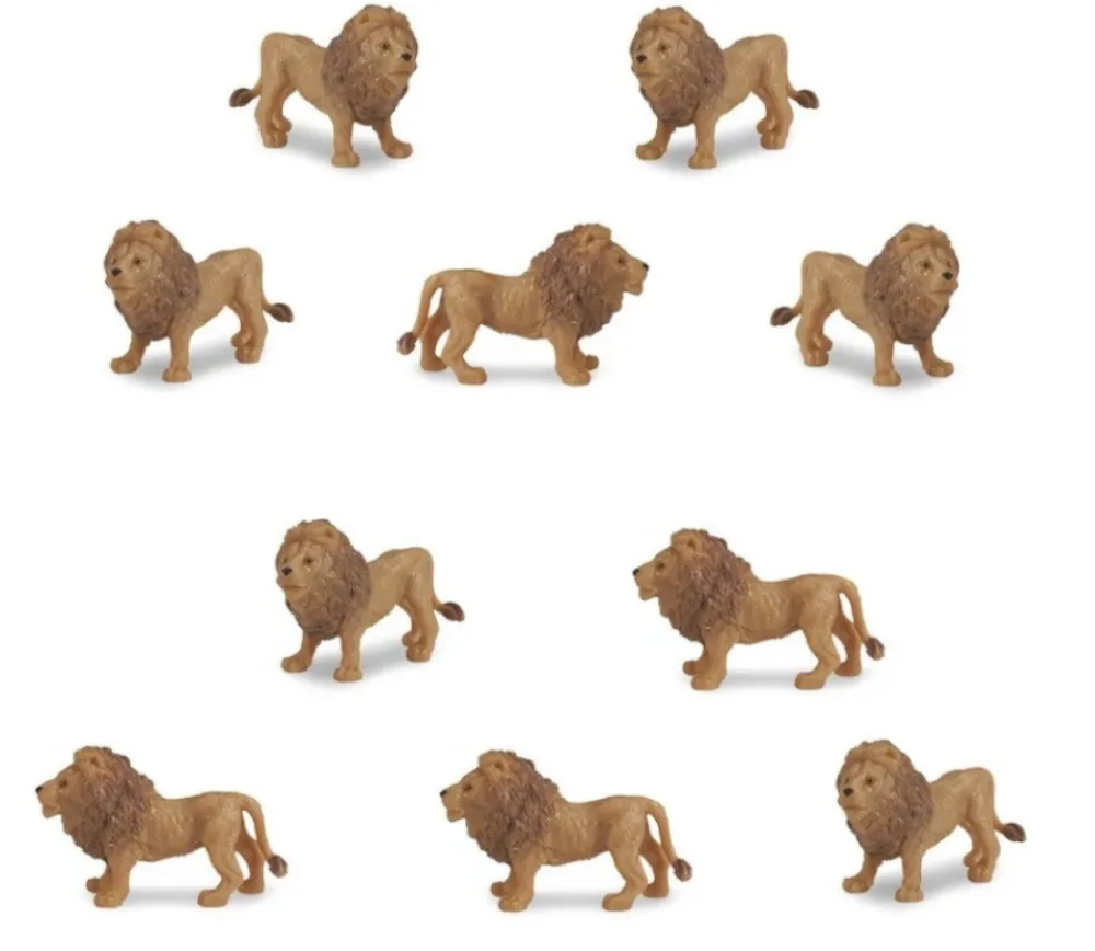 Tout Pour le Jeu 10 mini mini lions 28 x 20 x 18 mm