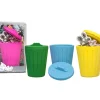 Tout Pour le Jeu 4 mini poubelles avec couvercle en gomme 5.4 cm