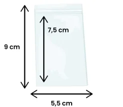 Tout Pour le Jeu 100 Mini sachets zips 55 x 75 mm