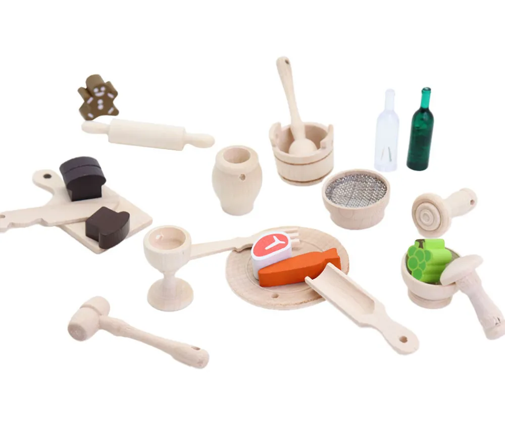 Tout Pour le Jeu 15 miniatures en bois accessoires maison
