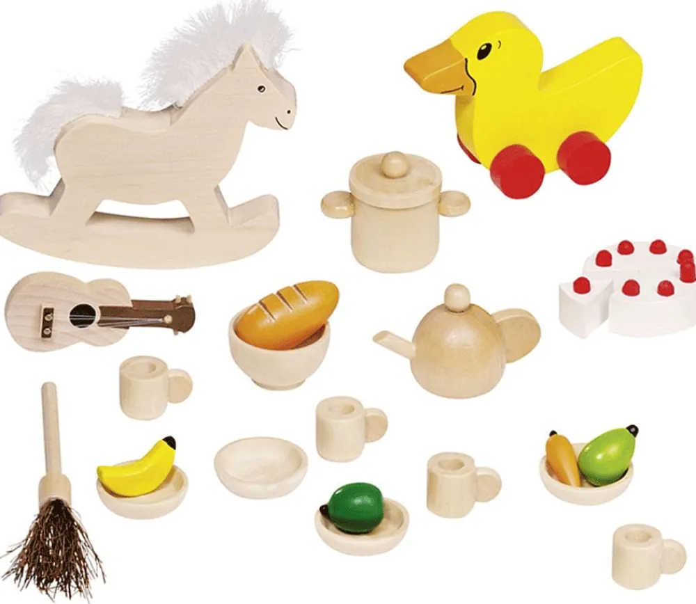 Tout Pour le Jeu 23 miniatures en bois accessoires maison