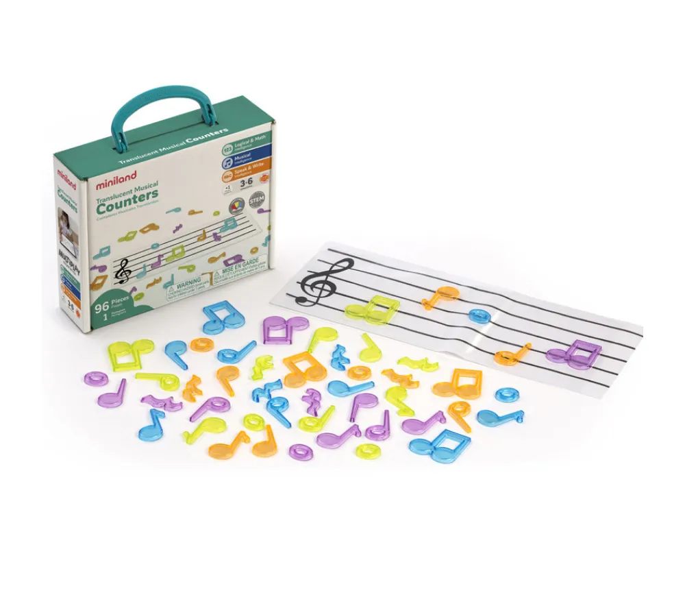 Tout Pour le Jeu 96 notes et symboles de musique couleur translucides