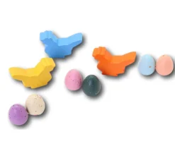 Tout Pour le Jeu 100 Oeufs bois mouchetés 1.5 x 1.2 cm