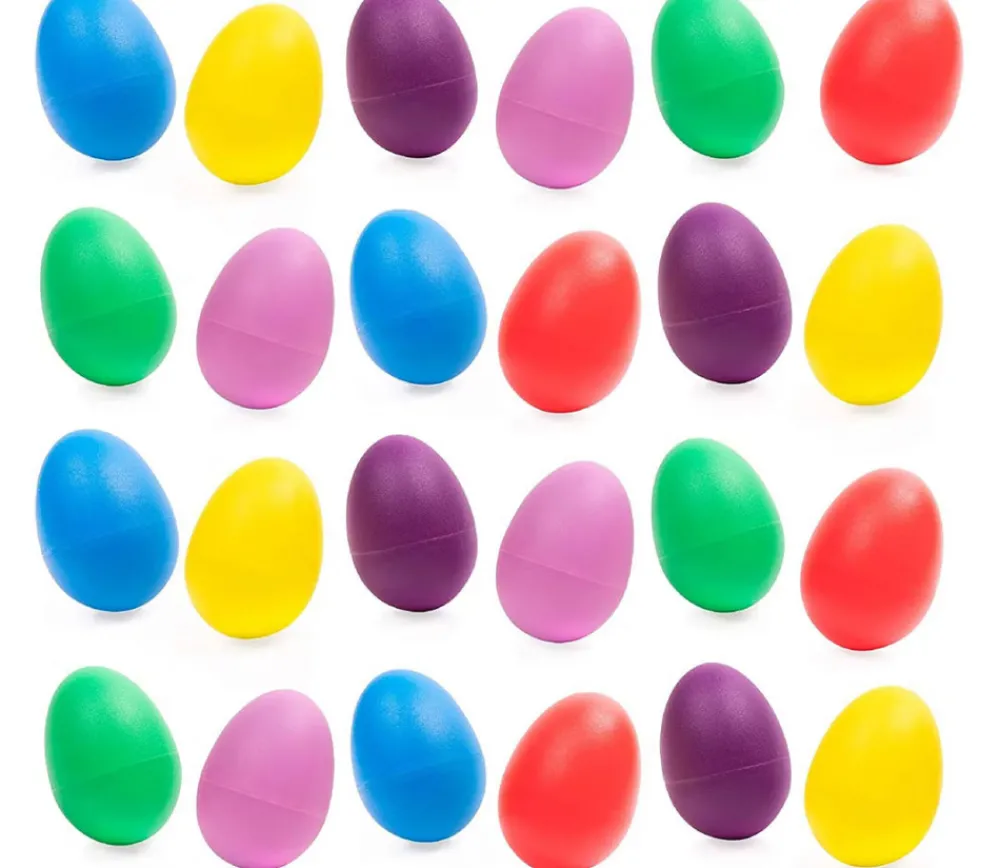 Tout Pour le Jeu 40 oeufs colorés sonores - Œufs de 5.6 cm