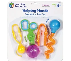 Enfant Tout Pour le Jeu 4 outils jeu motricité fine - Pince, ciseau cuillère, pince cuillère, pipette