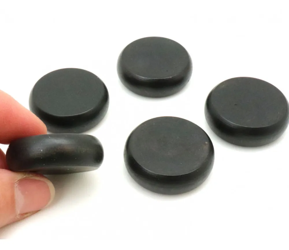 Tout Pour le Jeu 10 Palets crokinole 32 mm jeux 5 pions naturels et 5 pions noirs