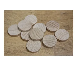 Tout Pour le Jeu 20 Palets en bois 3 cm hêtre 30 mm x 7 mm