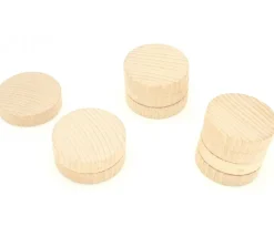 Tout Pour le Jeu 10 Palets en bois naturel 5 cm billard hollandais