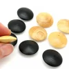 Tout Pour le Jeu 10 Palets galets buis jeu de go (5 noirs/5 naturels) 2.3 cm